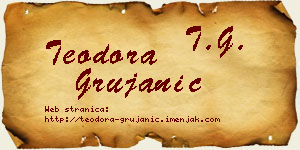 Teodora Grujanić vizit kartica